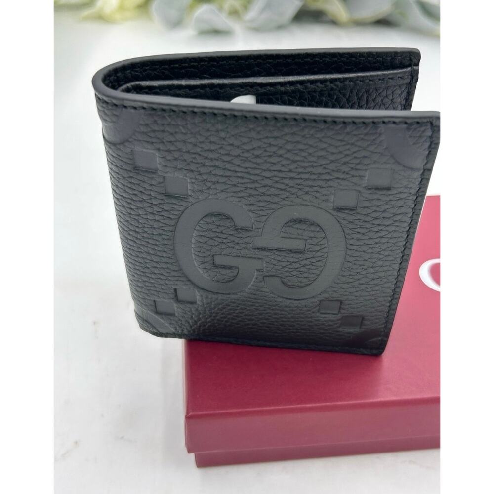 Men's Gucci jumbo GG Leather bifold wallet made in Italy